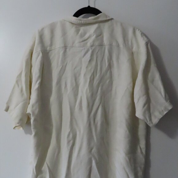 Vintage Tommy Bahama Silk Button Up Shirt Embroidered Tropical Drinks and Fruit - Picture 2 of 9